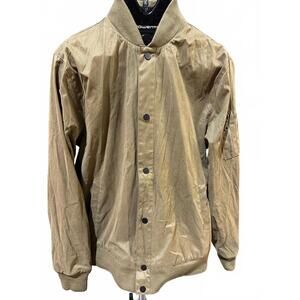 Comune Olive Bomber Jacket Men’s Medium Snap Front Military